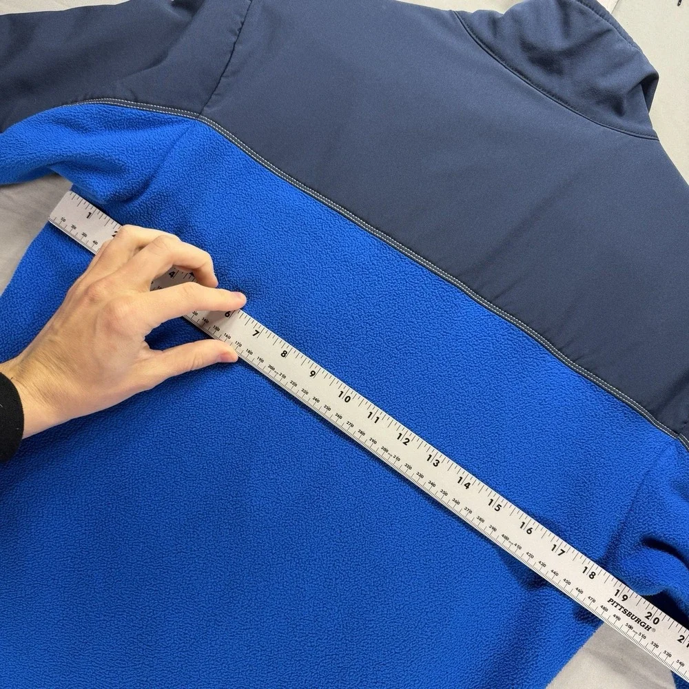 The North Face Jacket Mens Small Full Zip Blue Fleece Lightweight Zipper Pocket